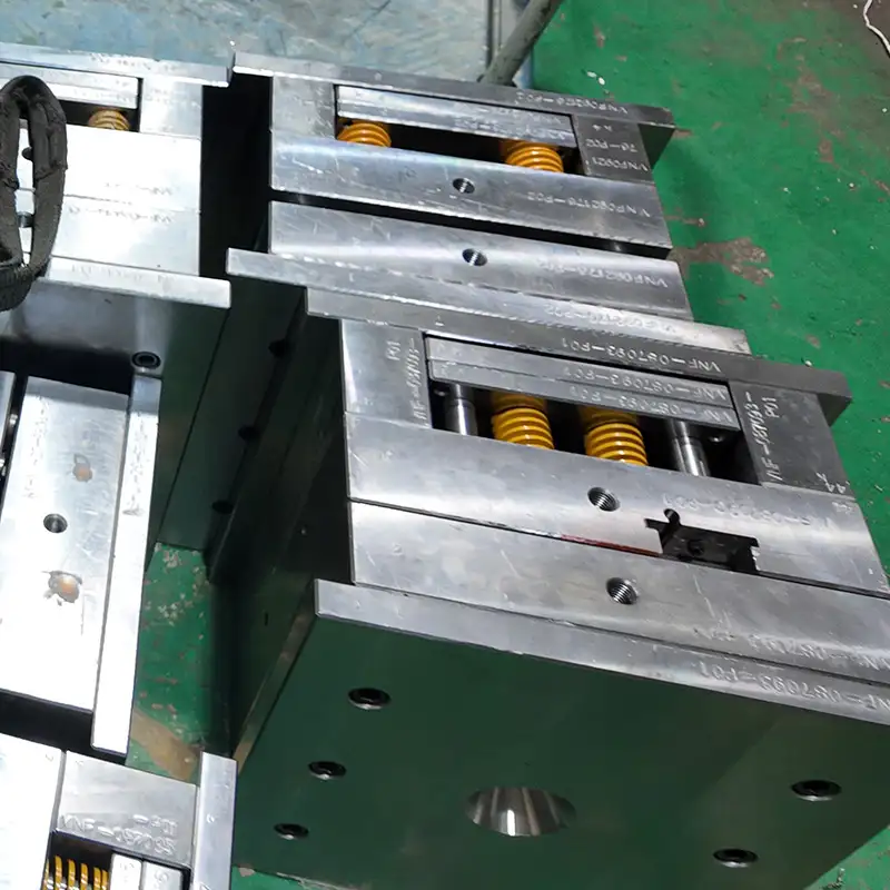 The complete PVC injection molds awaiting use