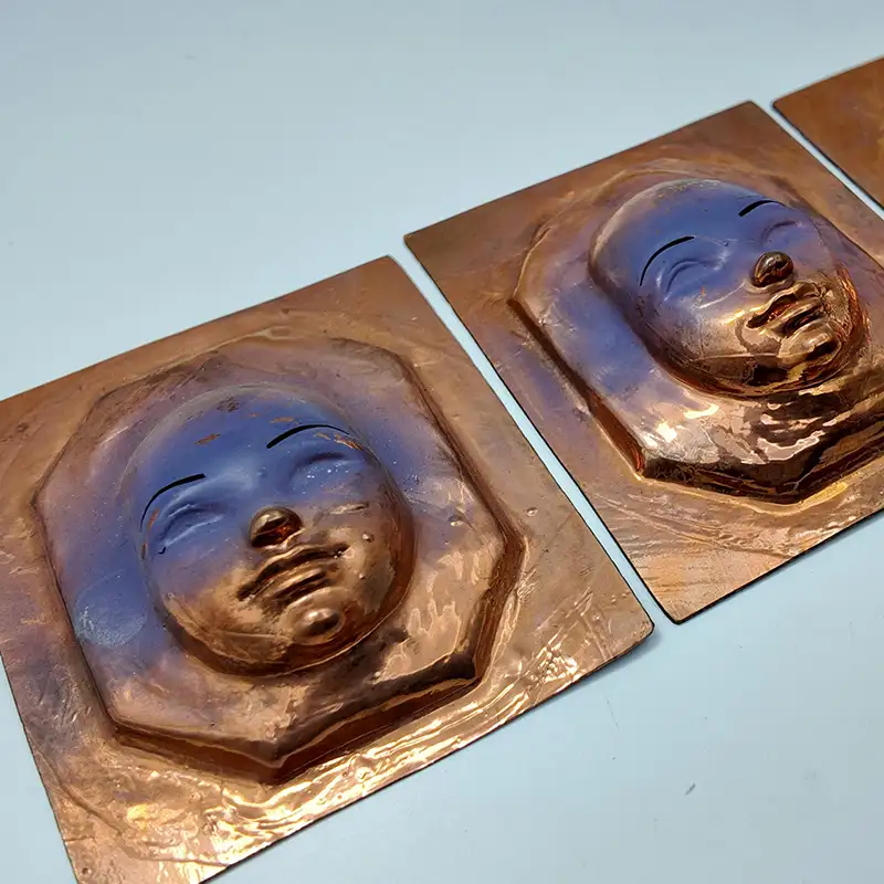 Copper fixture components for toy spray painting